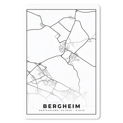 Produktbild von MuchoWow® Mauspad Mousepad Karte - Bergheim - Stadtplan 18x27 cm - Mousepads - Maus Mat - Pad - Mausunterlage