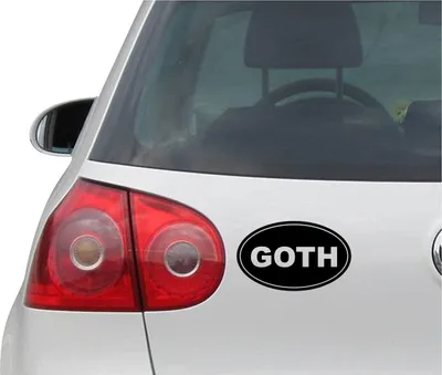 Produktbild von Aufkleber / Autoaufkleber - JDM - Die cut - GOTH EURO OVAL - Gothic - Folie Auto Decal Sticker - schwarz - 139mmx86mm