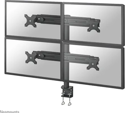 Produktbild von Neomounts FPMA-D700D4 Monitorarm 19-30", Klemme, 8 kg, 48,3 cm (19"), 76,2 cm (30"), 100 x 100 mm, Schwarz