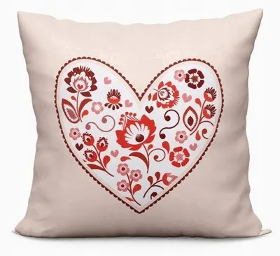 Image de Markizeta Housse de coussin décorative velours cœur 40x40 cm
