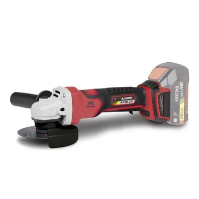 Image de Meuleuse d'angle sans fil AGB L20, Ø 125 mm, 18 V, 5Ah, 2 batteries Li-ion, (chargeur + sac), STAYER