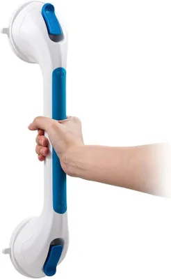 Immagine prodotto di Maniglia per bagno - 30,9 x 10,85 x 9,31 cm - Maniglia robusta - Adatta ad anziani, disabili e persone ferite - Portata fino a 110 kg - Non richiede forature ed è rimovibile - Maniglia di sicurezza per doccia - Supporto per bagno - Sicura