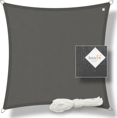 Produktbild von hanSe® Marken Sonnensegel Quadrat 3,6x3,6 m Graphit