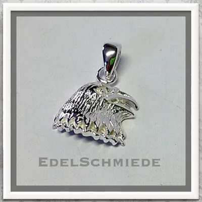 Produktbild von Edelschmiede925 Adlerkopf als Kettenanhänger in 925 Silber