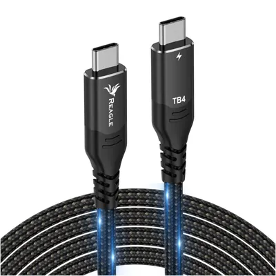Produktbild von Reagle THUNDERBOLT 4 PRO USB-C PD 100W 8K 40 Gbps Macbook Pro Air 2m Kabel