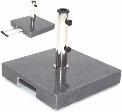 Obrázek produktu pro 55882 Žulový stojan na slunečníky 40 kg 45x45x7,5 Stojan na slunečníky Žulový stojan