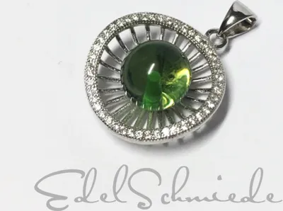 Produktbild von Edelschmiede925 Silberanhänger 925/- rhod mit karibischem Bernstein + Zirkonias