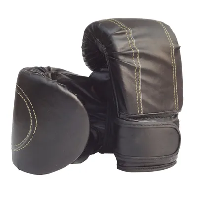 Produktbild von Kunstleder Mma Boxen Muay Thai Sandsack Kampf Kampftraining Fausthandschuhe-Schwarz