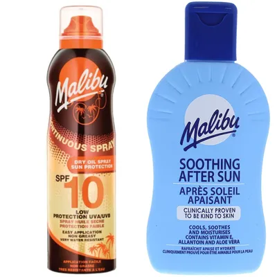 Produktbild von Malibu Trockenölspray LSF 10 175 ml + After Sun Balsam 200 ml