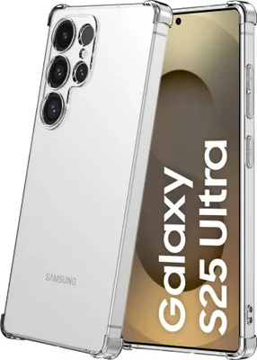 Image de Convient pour Samsung Galaxy S25 Ultra Phone Case Transparent with Bumper - Shockproof TPU Silicone Back Cover Case Transparent - Smartphonica