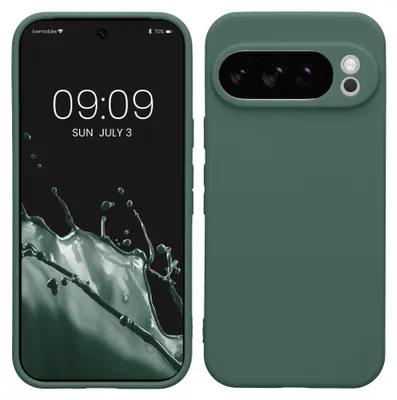 Produktbild von kwmobile Handyhülle für Google Pixel 10 Pro Hülle - weiches Handy Silikon Case - Schutzhülle Cover - Tannengrün
