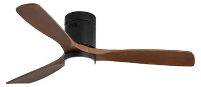 Produktbild von Zimilo 52 Zoll Deckenventilator mit LED Licht, Holzflügel, Deckenventilator Holz, DC Motor, Fernbedienung, 6 Stufen, Dimmbar, Reversibel