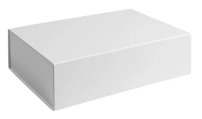 Produktbild von Luxus Klappbox Geschenkbox, Magnetbox matt plastifiziert WEISS Format 35x25x10cm 10 St.