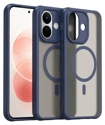 Obrázek produktu pro Obal MagSafe pro telefon Xiaomi Redmi Note 17 Pro 5G, silikonový, s ochranou fotoaparátu, matná modrá barva