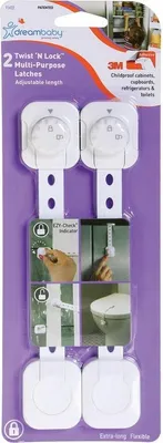 Obrázek produktu pro DREAMBABY Uzávěr bezpečnostní univerzální TWIST 'N LOCK 2 kusy bílá