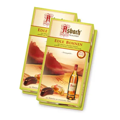 Produktbild von Asbach Pralinen Edle Bohnen ohne Kruste Zartbitter 100g 2er Pack