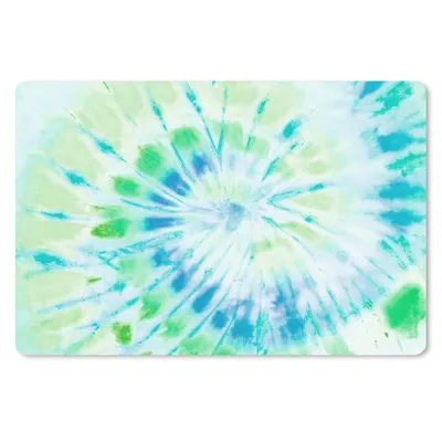 Produktbild von MuchoWow® Schreibtischunterlage Krawattenfärbung - Grün - Blau 60x40 cm - XXL Mauspad - Großes Mauspad