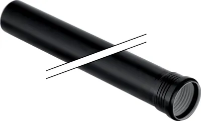 Produktbild von Geberit Rohr, Silent-PP, mit Schiebemuffe, DN100, 110x3000mm, PP-C, schwarz, Stange mit 3m, 1 Stk.