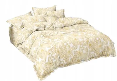 Image de Coton world Parure de lit 160x200 Satin de coton Fleurs