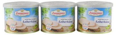 Produktbild von Bayrischer Leberkäse von Zimmermann - 3er Pack (3 Dosen à 200 g)
