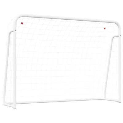 Obrázok produktu pre Futbalová bránka so sieťou biela 214x75x152 cm oceľ a polyester