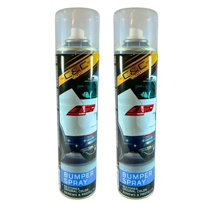 Produktbild von Stoßstangenspray 2x400 ml – Kunststoffpflege Spray für Auto, Motorrad und Fahrzeugteile, Farbauffrischung und Oberflächenschutz