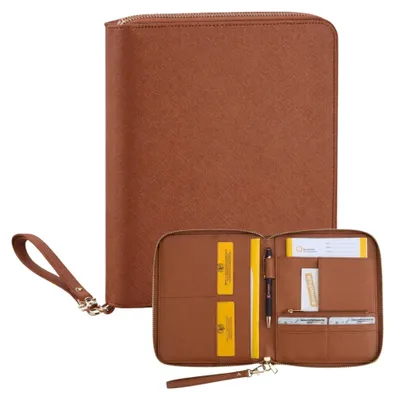 Produktbild von Reisepass Hülle, Travel Organizer Kunstleder, U-Heft Impfpass Mutterpasshülle Braun