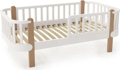 Produktbild von FURNLUX Kinder Einzelbett Etude Weiss 80x160cm / Hauptfarbe: Weiß / Abmessungen: 88 x 65 x 165 cm
