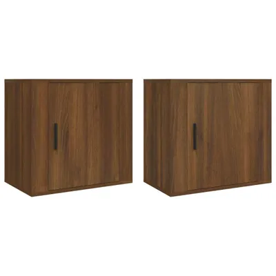 Produktbild von Wand-Nachttische 2 Stk. Braun Eichen-Optik 50x30x47 cm