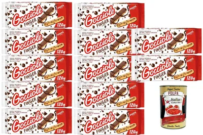 Produktbild von Italian Gourmet – Schoko-Keksriegel mit Chocolate Chips 12×120 g | Knusprige Finger-Gebäckriegel mit Schokoboden & Tropfen, ideal für Snacks & Frühstück + Italian Gourmet Polpa