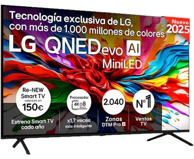 Immagine prodotto di Televisore LG evo AI (2025) 55" QNED MiniLED 4K HDR - 55QNED92A6A