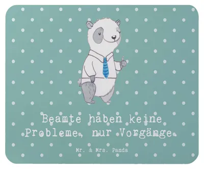 Produktbild von Mr. & Mrs. Panda Mouse Pad Beamter ohne Probleme - Meeresbrise - Geschenk, Geschenke für Berufstätige, computermatte, Geschenkidee, computer mauspad, Berufsliebe, Spruch