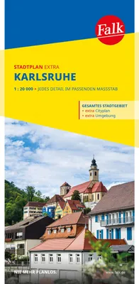 Obrázok produktu pre Falk Mapa mesta Extra Karlsruhe 1:20 000
