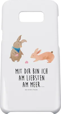 Produktbild von Mr. & Mrs. Panda Samsung Galaxy S8 plus Handyhülle  Hasen Muschel - Weiß - Geschenk, Cover, BFF, Muttertag, Handy Case, Best Friends, Strand, Hülle