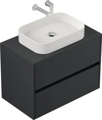 Produktbild von Badmöbel Taifun 80cm mit rechteckigem Aufsatzwaschbecken grafit : Grafit