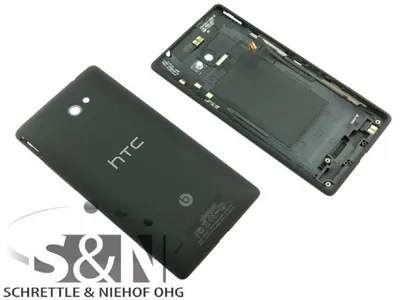 Produktbild von HTC 8X Backcover + Kameraglas, Schwarz