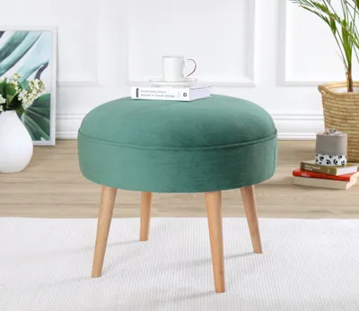 Image de Hanah Home, Romley - Green, pouf, vert, 52 x 52 x 44 cm