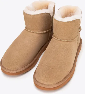 Produktbild von Wittchen Damen-Ankle-Boots aus Wildleder mit Schnalle, braunes Wildleder