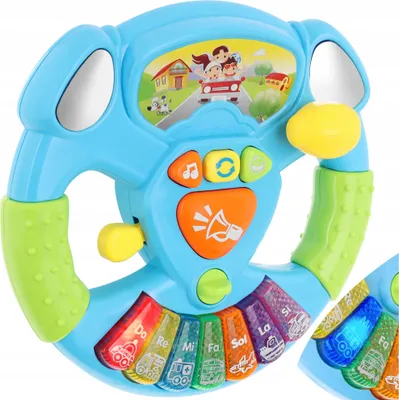 Zdjęcie produktu dla Interaktywna Kierownica Muzyczna Do Samochodu Auta Klakson Światła Dźwięk