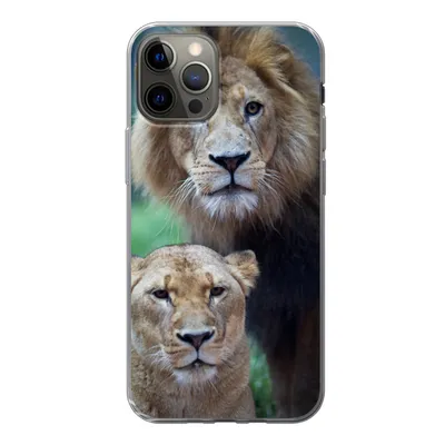 Produktbild von MuchoWow® Handyhülle Schutzhülle Hülle für iPhone 13 Pro Porträt - Löwe Silikon Softcase Handy Hülle - Handy-Tasche