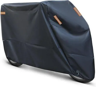 Produktbild von Famanu Motorabdeckplane 250x105x125 cm - Wasserdicht, UV-Schutz und Reflektierende Streifen