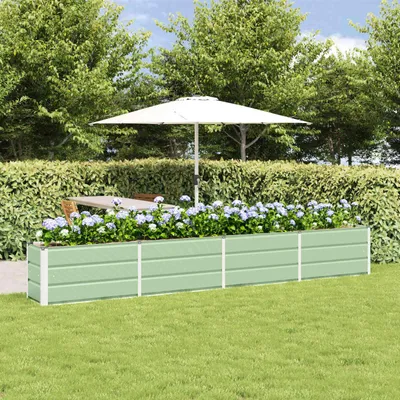 Image de Maison Exclusive - Bac à plantes vert 320 x 40 x 45 cm en acier