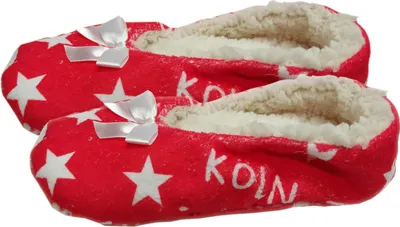 Produktbild von Köln Puschen Pantoffeln Softfleece (rot/weiß) Kölsch Prinzess 42