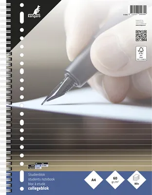 Produktbild von kangaro Collegeblock DIN A4 liniert 80 Blatt