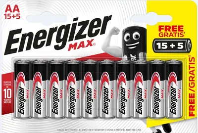 Produktbild von Energizer Alkaline Max Batterie Mignon AA 1,5 V, 15 + 5 Pack