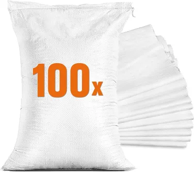 Obrázok produktu pre Pieskové vrece 100 ks, 40 x 60 cm, biela, PP tkanina, pre ochranu pred povodňami