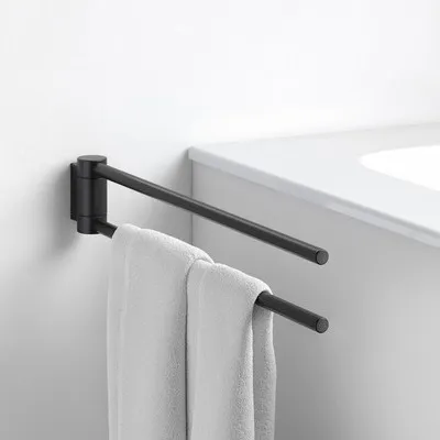 Produktbild von Handtuchstange KEUCO Plan Black Selection schwenkbar schwarz matt 14918370000