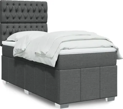 Produktbild von Boxspringbett mit Matratze Dunkelgrau 90x190 cm Stoff 3291531