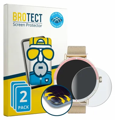 Produktbild von 2x BROTECT Fullscreen Schutzfolie für Keeponfit Smartwatch 1.27" Displayschutz Folie Fullcover Matt Entspiegelungsfolie