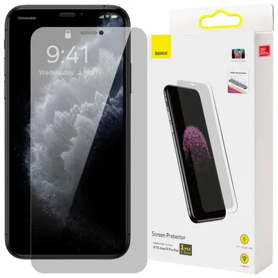 Produktbild von Baseus Gehärtetes Glas Für Iphone 11 Pro Max / Iphone Xs Max Privatsphäre Anti Spion (Privatsphäre) Mit Lautsprecherabdeckung + Positioner (Sgbl061702) (Case Friendly)
